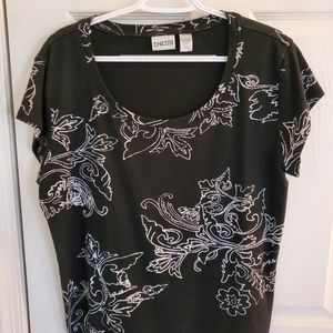 Chico's Black and White Top